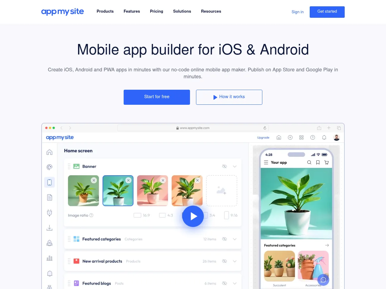 AppMySite Screenshot