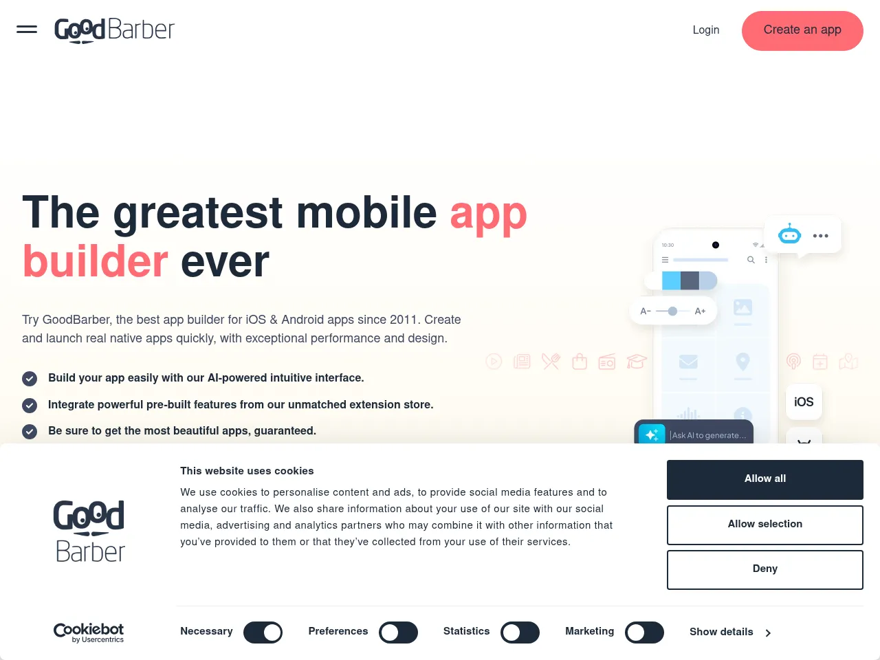 GoodBarber Screenshot