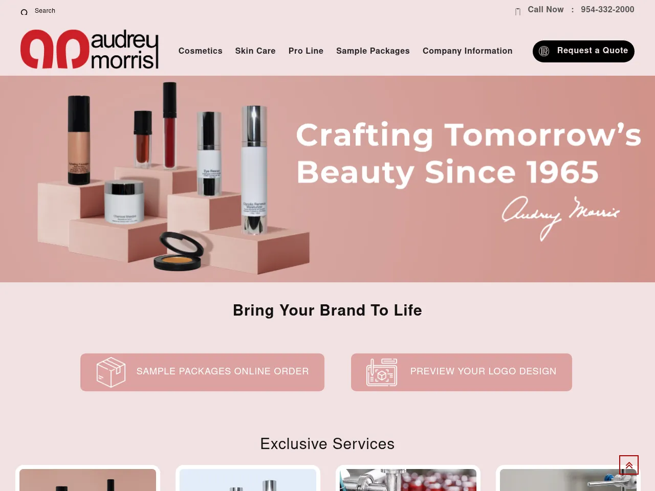 Audrey Morris Cosmetics International Screenshot