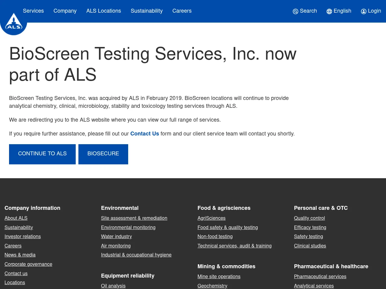 BioScreen Testing Services