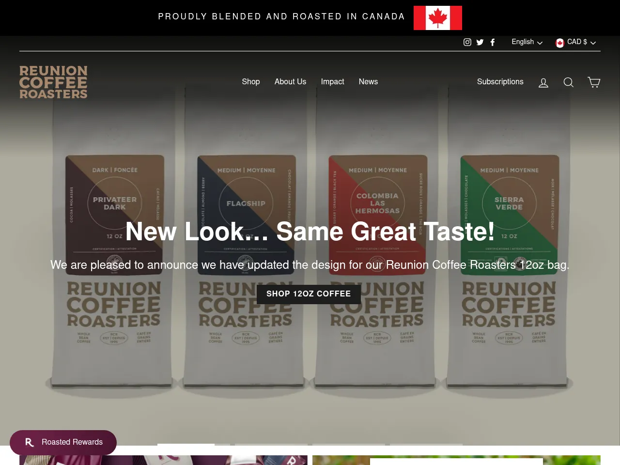 Reunion Coffee Roasters Screenshot