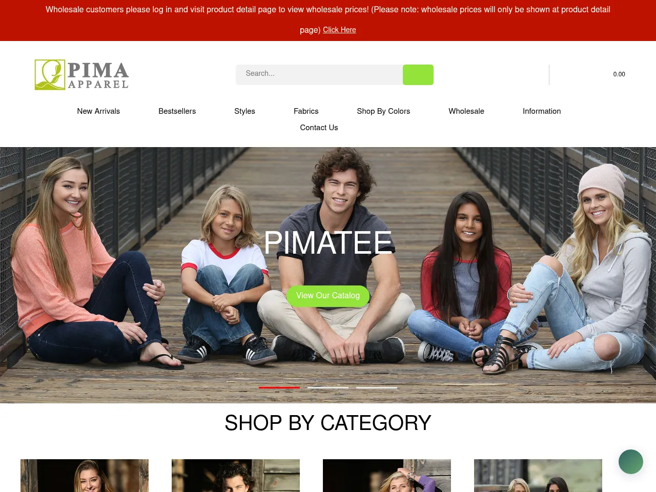 Pima Apparel Screenshot