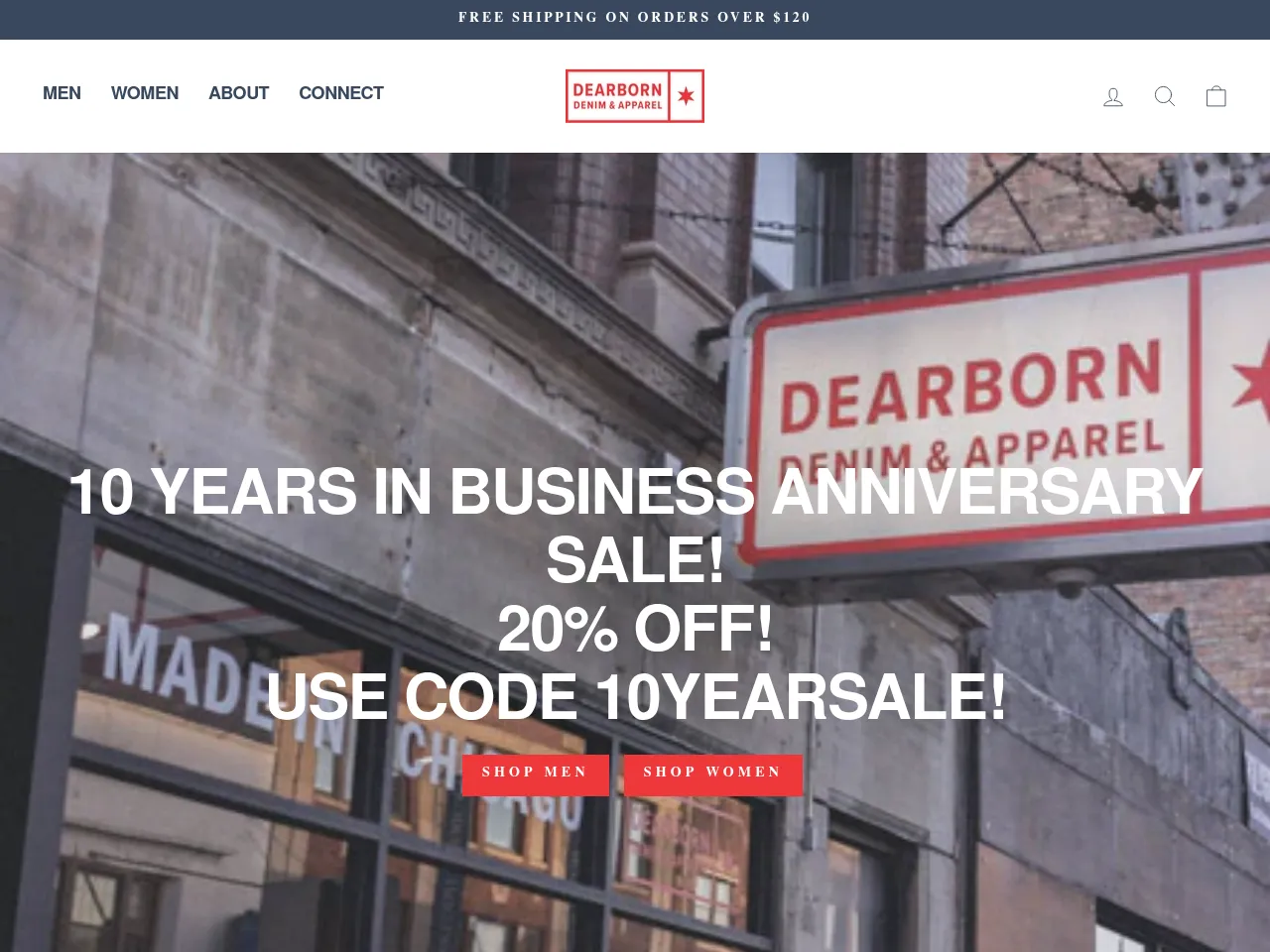 Dearborn Denim & Apparel Screenshot